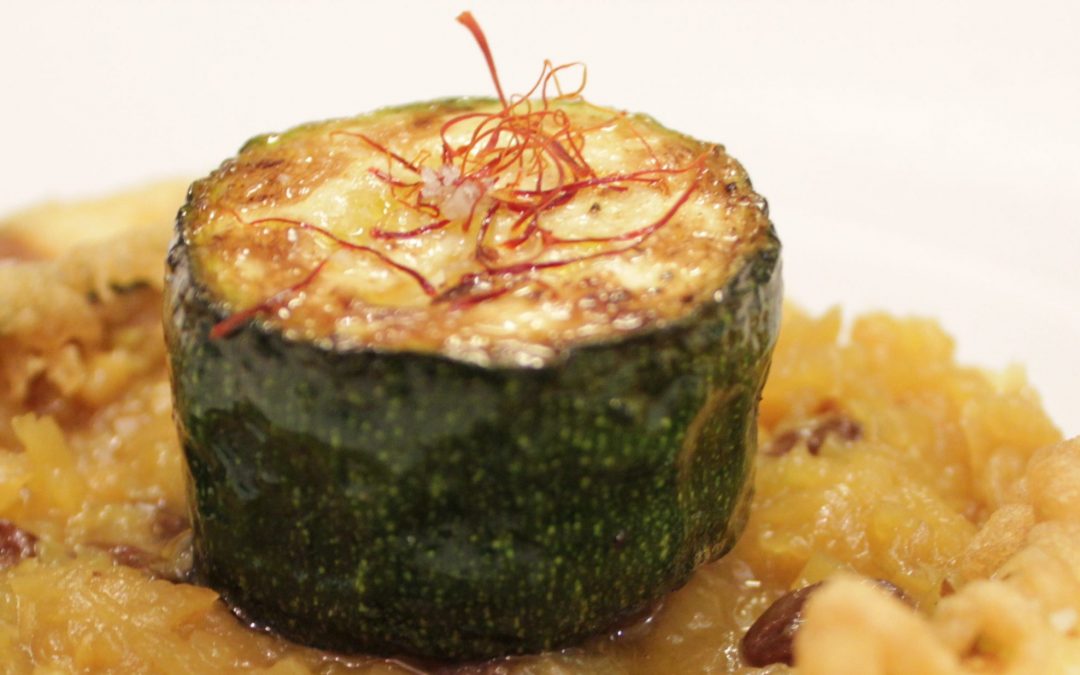 Courgette rôtie au safran