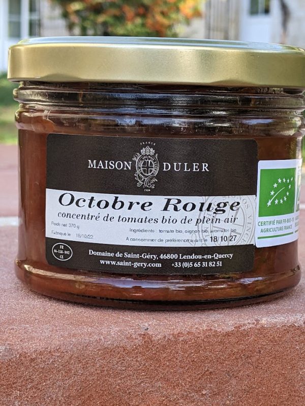 Octobre Rouge, concentré de tomates bio de plein air