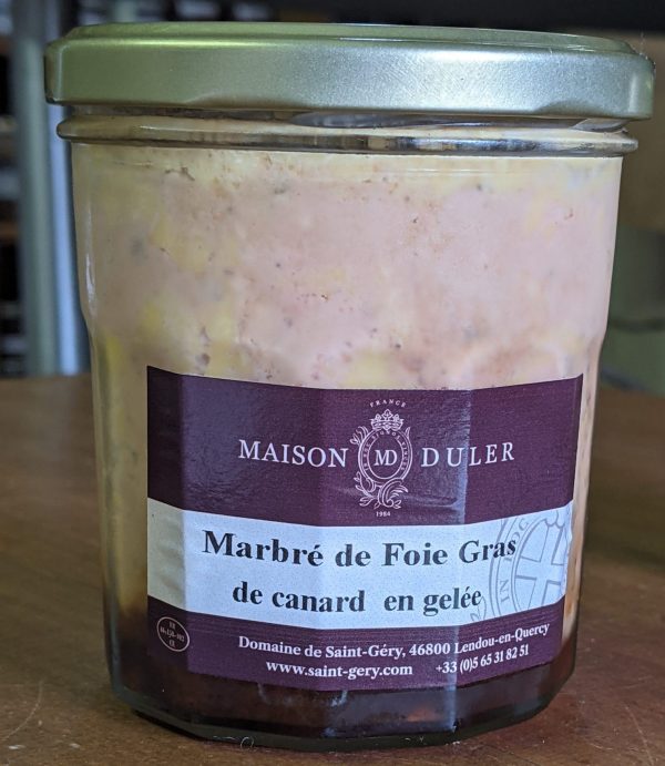 Marbré de foie gras en gelée