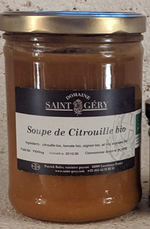 Soupe de citrouille bio