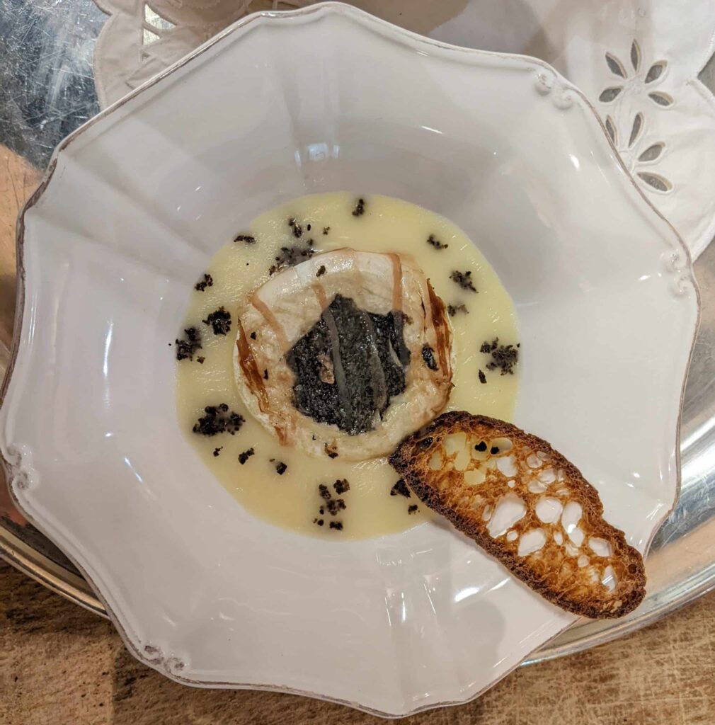 Cabécou à la truffe, voile de joue