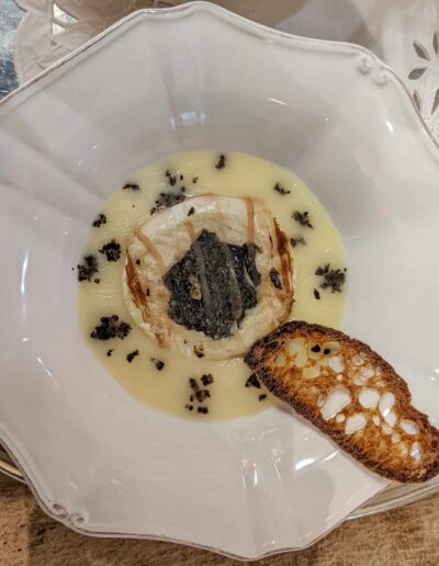 Cabécou à la truffe, voile de joue