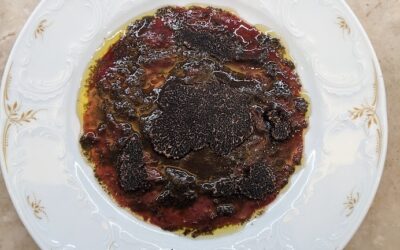 Carpaccio de magret ร la truffe noire